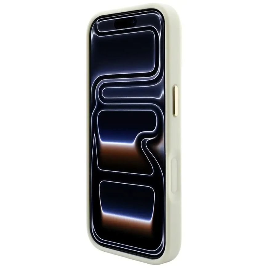 Guess Saffiano Peony & Ring MagSafe vāciņš iPhone 18 Pro Max / 17 Pro Max Beigē – 5