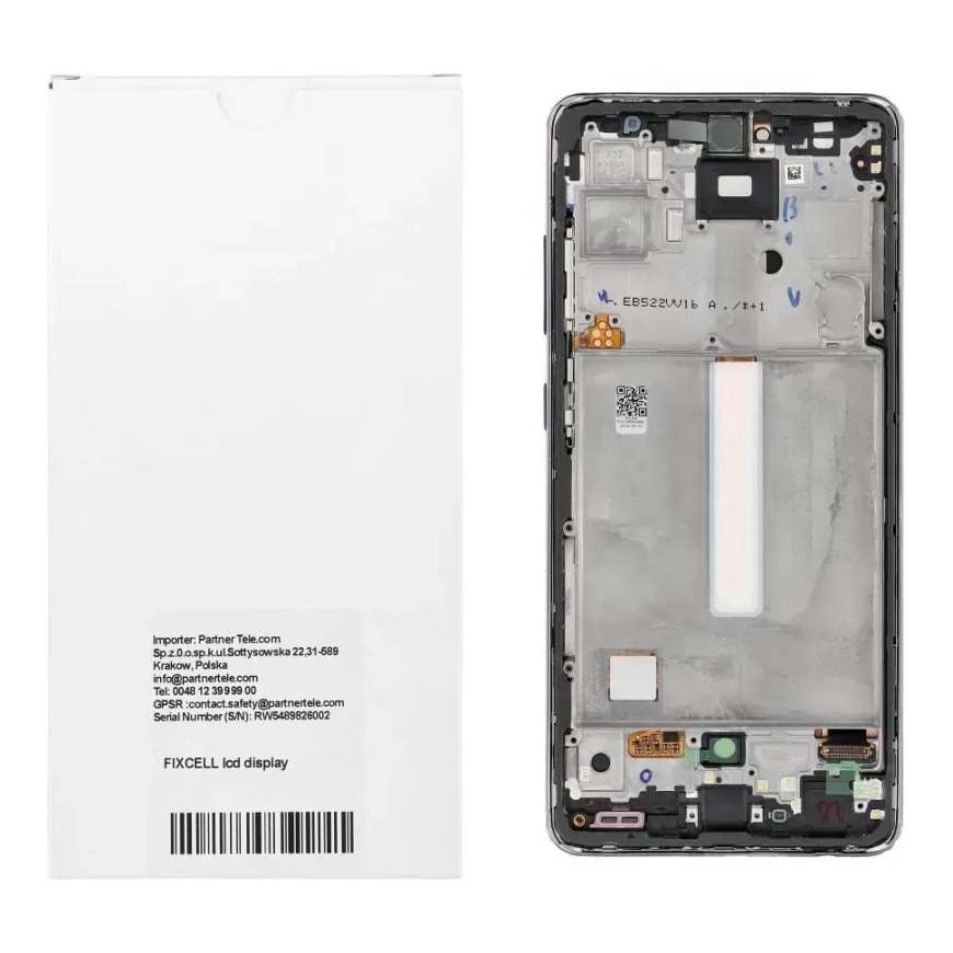 FIXCELL LCD ekranas SAMSUNG A52 4G/5G AMOLED su juodu rėmu (stiklo keitimas) – 4