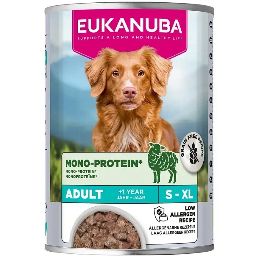 Konserveeritud toit koertele — EUKANUBA Special Care niiske toit täiskasvanud koertele, mono-valk lambaliha 400G
