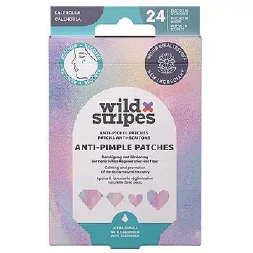 Wild Stripes Diamond Recover Анти-угревые патчи - Наклейки от акне (24 шт)