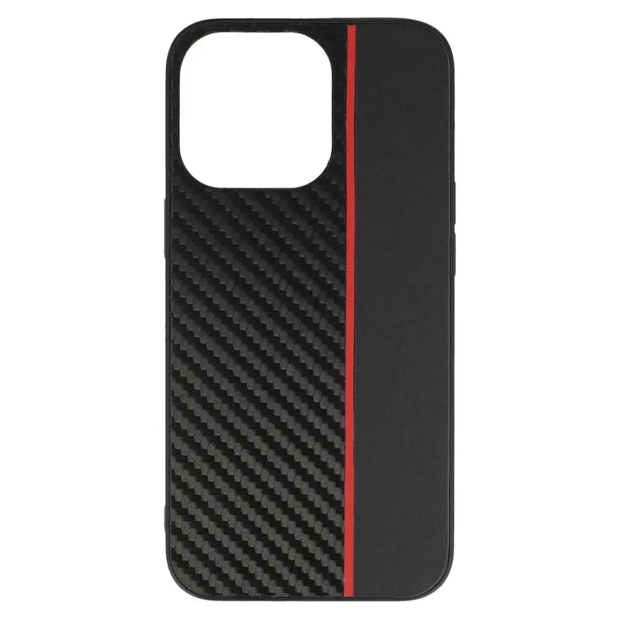 Tel Protect CARBON maciņš telefonam iPhone 13 Pro melns sarkans – 2