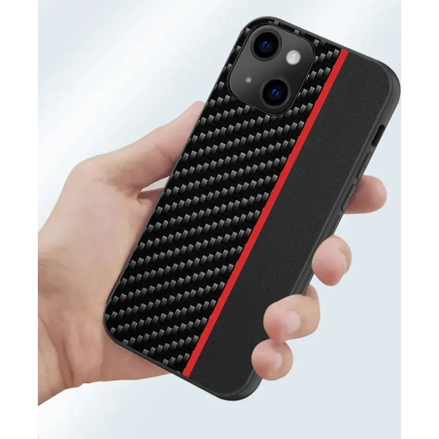 Tel Protect CARBON telefoni ümbris iPhone 13 Pro must punane – 4