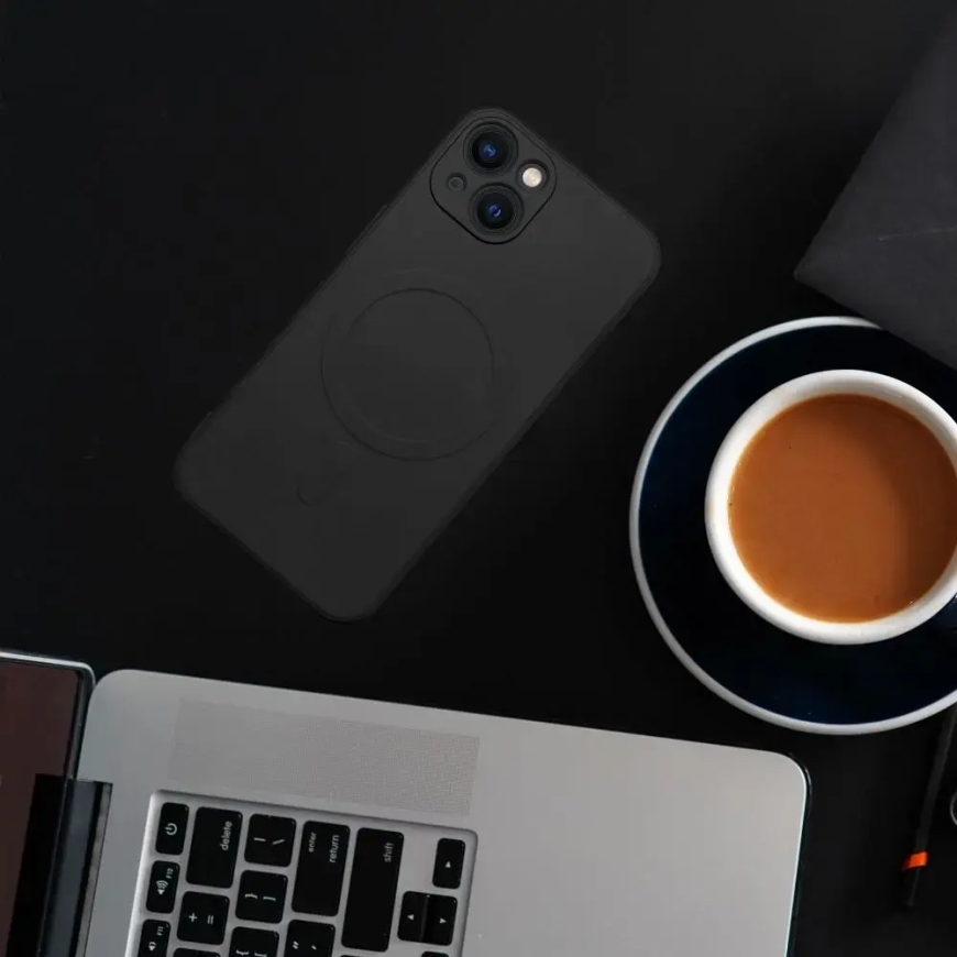 Silicone maciņš ar MagSafe atbalstu telefonam iPhone 17 Pro Max | iPhone 18 Pro Max melns – 2