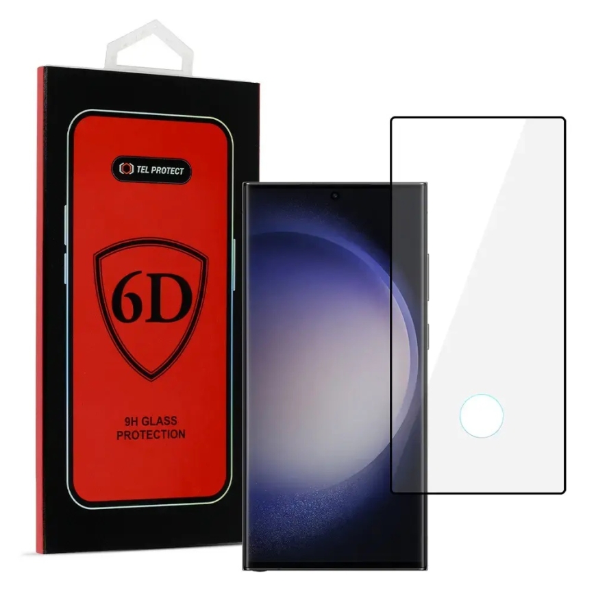 Tel Protect Full Glue 6D tempered glass for phone Galaxy S23 Ultra (under-display fingerprint compatible)