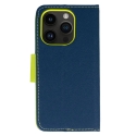 Fancy knyginio tipo telefono dėklas iPhone 13 Pro Max tamsiai mėlynas žalias Fancy knyginio tipo telefono dėklas iPhone 13 Pro Max tamsiai mėlynas žalias
