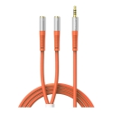 Orico AX2-10 audiojohto 3,5 mm minijack jakaja kuulokkeille ja mikrofonille 1m kaapeli - oranssi Orico AX2-10 audiojohto 3,5 mm minijack jakaja kuulokkeille ja mikrofonille 1m kaapeli - oranssi