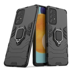 Ring Armor tough hybrid maciņš ar statīvu telefonam Samsung Galaxy A73 (A736) melns