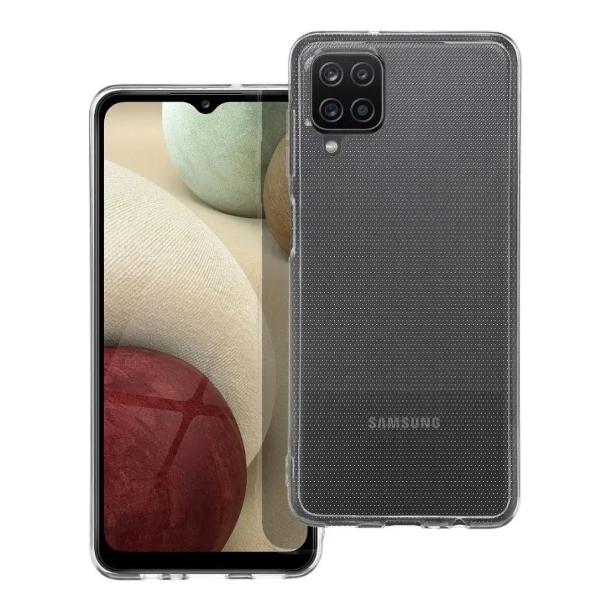 CLEAR 2 mm puhelimen kuori Samsung Galaxy A12:lle (A125) läpinäkyvä