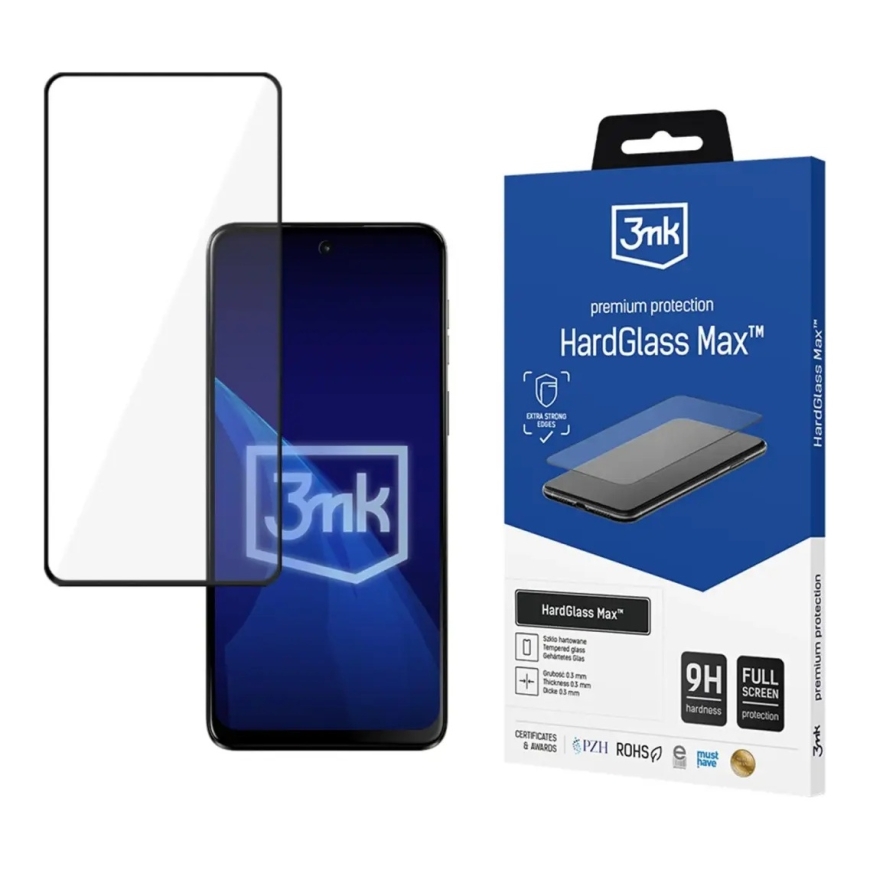 Защитное стекло 3mk HardGlass Max для Motorola Moto G55 5G с аппликатором