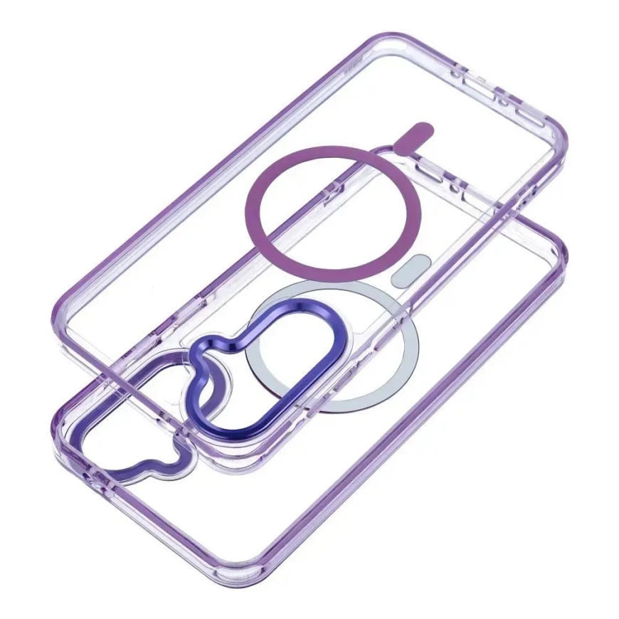 FRAME CLEAR HYBRID MAG maciņš ar MagSafe atbalstu telefonam Samsung Galaxy A17 4G (A175) violets – 2