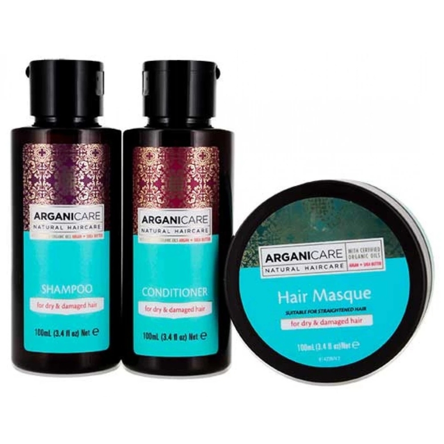 Set Arganicare: Argan Oil & Shea Butter Juuksehooldus Kreemimask Remont Niisutav, 100 ml + Argan Oil & Shea Butter Juuksepalsam – 2