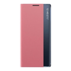 New Sleep book type phone case with stand for Samsung Galaxy S25 Ultra (S938) pink