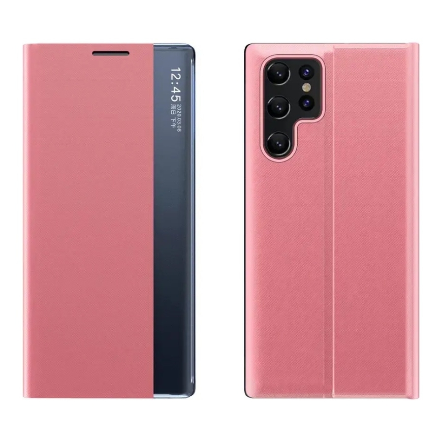 New Sleep raamatutüüpi telefoni ümbris alusega Samsung Galaxy S25 Ultra (S938) roosa – 2