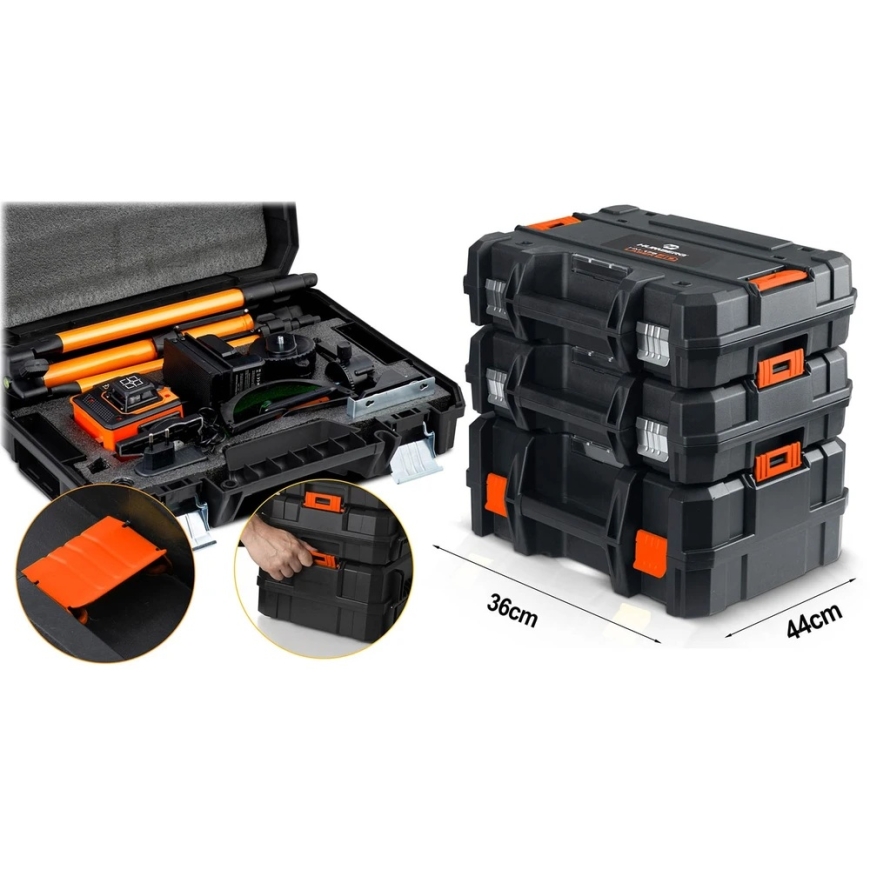 Humberg HM-175 laser ristitaso laukulla ja tarvikkeilla – 2