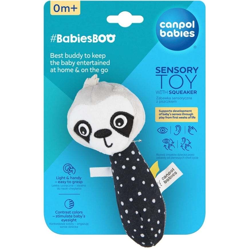 CANPOL BABIES soft squeaky sensory toy BABIESBOO SLOTH, 68/095_leni – 2
