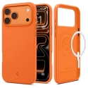 Spigen Silicone Fit Mag -puhelinsuojus MagSafe-tuen kanssa iPhone 17 Pro:lle, oranssi