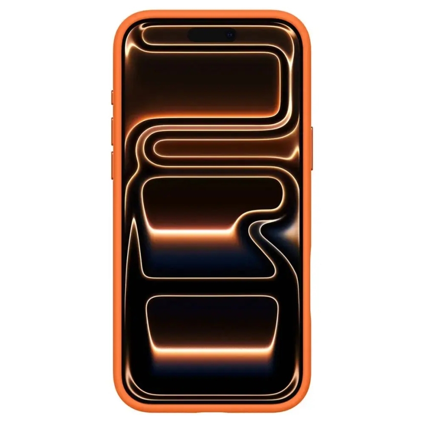 Spigen Silicone Fit Mag telefono dėklas su MagSafe palaikymu iPhone 17 Pro oranžinis – 4