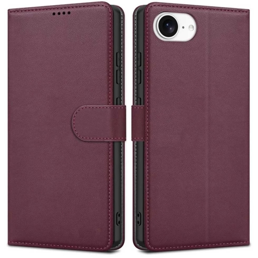 Reach Fancy Wallet -kuori Samsung A376 A37 5G tummanpunainen