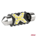 LED CANBUS pirnid 12SMD Festoon C5W 2016 36mm Valge 12/24V AMIO-04236