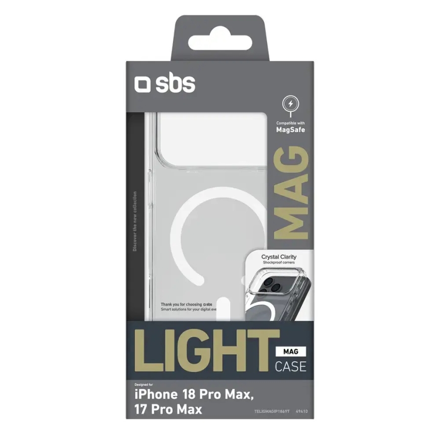 SBS Light Mag puhelimen kuori MagSafe-tuen kanssa iPhone 18 Pro Max | iPhone 17 Pro Max läpinäkyvä – 2
