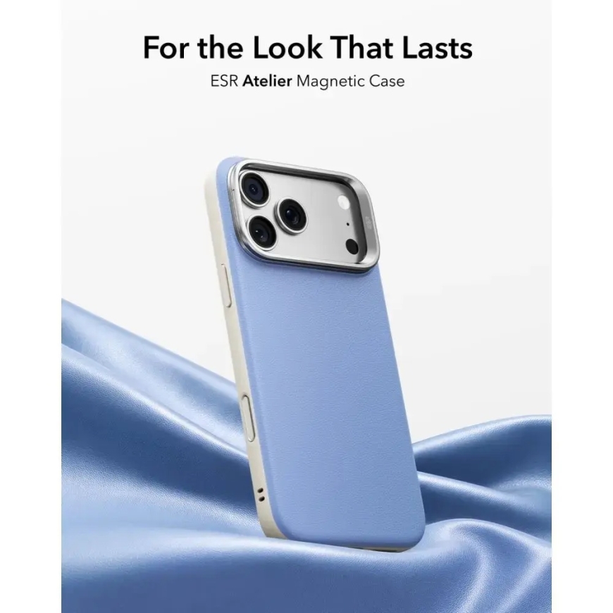 ESR-nahkakotelo, jossa on jalusta ja MagSafe-tuki iPhone 17 Pro Max | iPhone 18 Pro Max sininen – 2