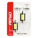 LED CANBUS COB3 Festoon C5W C10W C3W 36mm Baltas 12V LED CANBUS COB3 Festoon C5W C10W C3W 36mm Baltas 12V