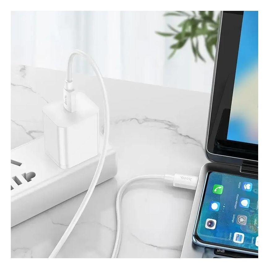 Hoco X96 data transfer and charging cable | USB-C to USB-C | PD | 60W | 1m | white – 3