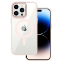 Tel Protect Magnetic Clear telefoni ümbris MagSafe toega iPhone 15 Plus oranž
