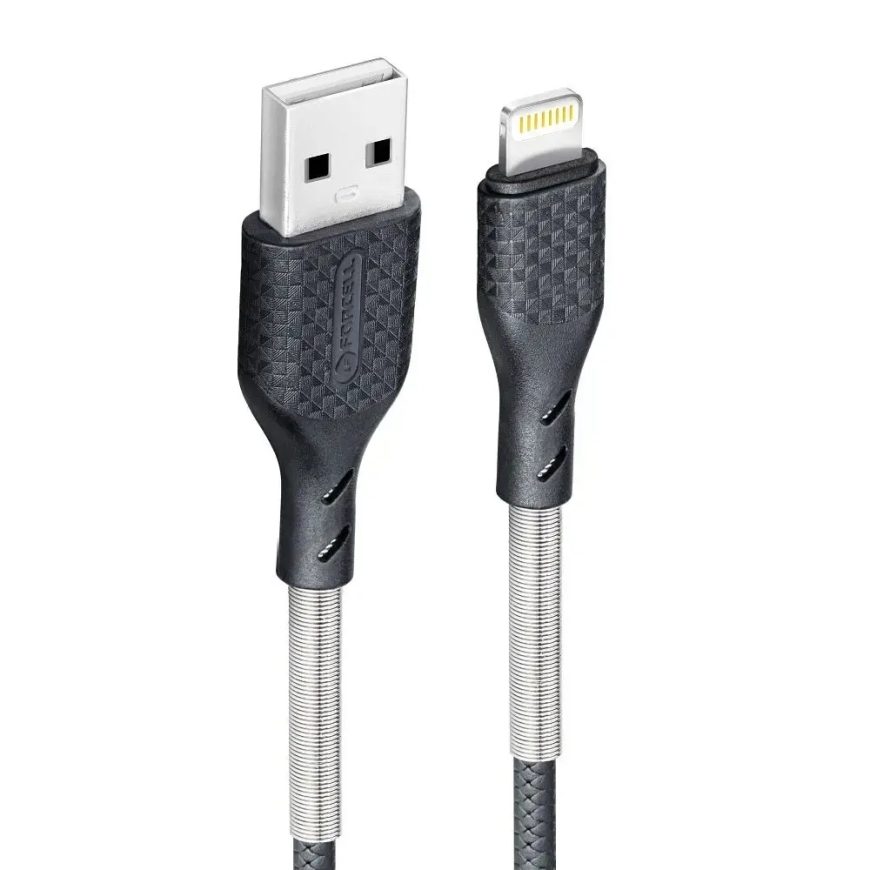 Forcell F-Energy CB-01A datu pārraides un uzlādes vads | USB-A uz Lightning | 12W | 1m | melns – 2