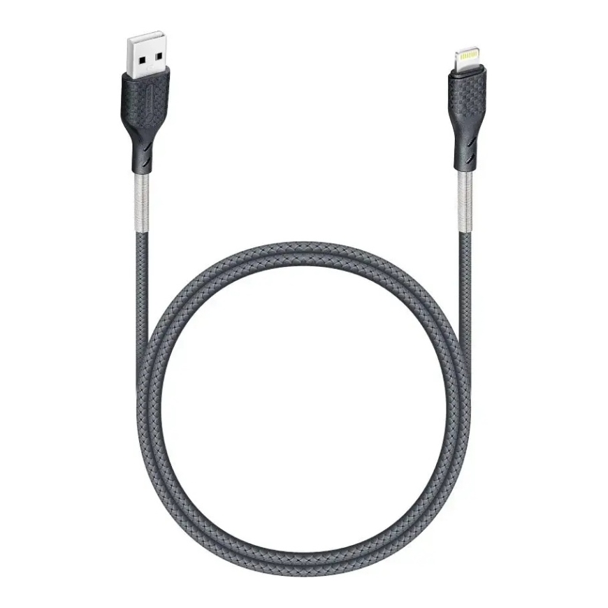 Forcell F-Energy CB-01A andmeedastus- ja laadimiskaabel | USB-A kuni Lightning | 12W | 1m | must – 3