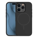 Silicone Thin maciņš ar MagSafe atbalstu telefonam iPhone 15 Pro melns