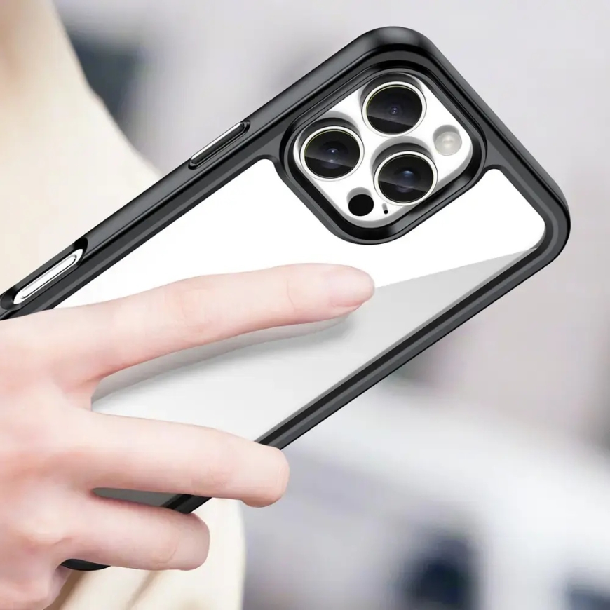 Outer Space Gel Frame maciņš telefonam iPhone 16 Pro Max melns – 5