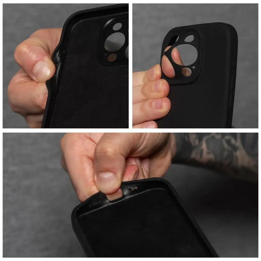 Silicone 2mm telefono dėklas iPhone 17 Pro Max juodas – 3