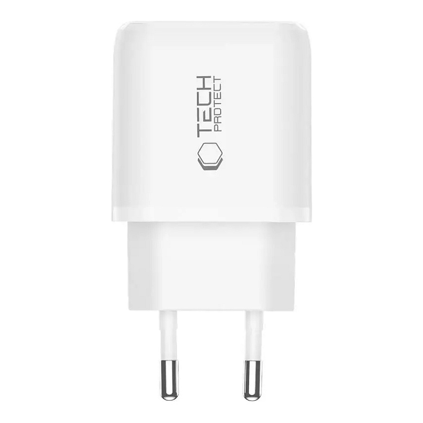 Tech-Protect NCA65W-GAN matk Chargers | 65W | PD, QC, GaN | USB-C, USB-A | valkoinen – 3