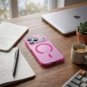 Aurora-puhelinsuojus MagSafe-tuen kanssa iPhone 11:lle, vaaleanpunainen