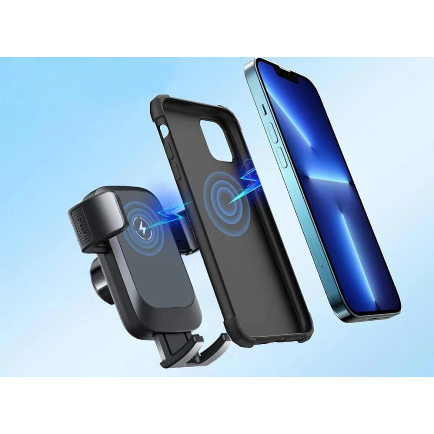 Wireless Car Phone Charger and Holder - EXTREME O-19W Qi 15 W Black – 5