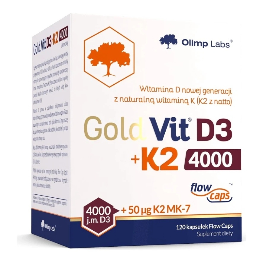 Olimp Gold-Vit D3+K2 4000 dietary supplement 120 capsules