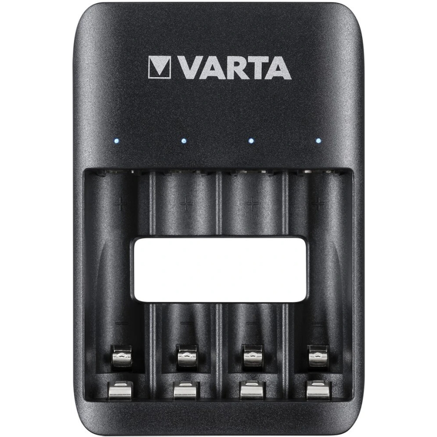 Akkulaturi - Varta USB Quattro 57652, lataa 4 Ni-MH AA/AAA-akkua, Micro USB, musta – 2