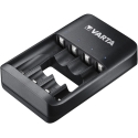 Akumulatoru lādētājs - Varta USB Quattro 57652, uzlādē 4 Ni-MH AA/AAA akumulatorus, Micro USB, melns Akumulatoru lādētājs - Varta USB Quattro 57652, uzlādē 4 Ni-MH AA/AAA akumulatorus, Micro USB, melns
