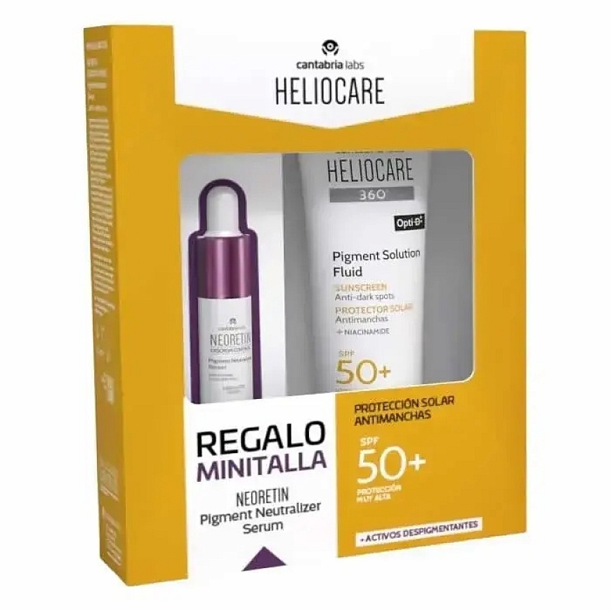 Набор Heliocare 360 Opti D Pigment Solution Fluid Spf50+ 50мл 2 предмета