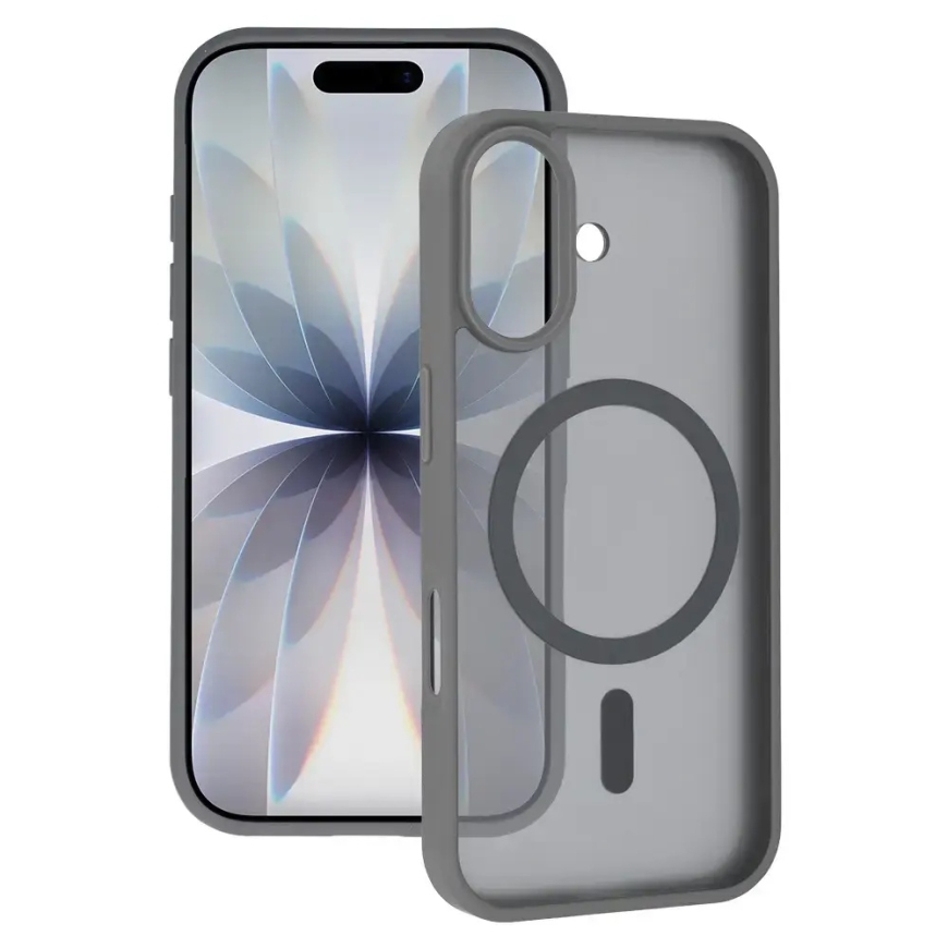 Tel Protect Aura Matte phone case with MagSafe support for iPhone 17 Air gray