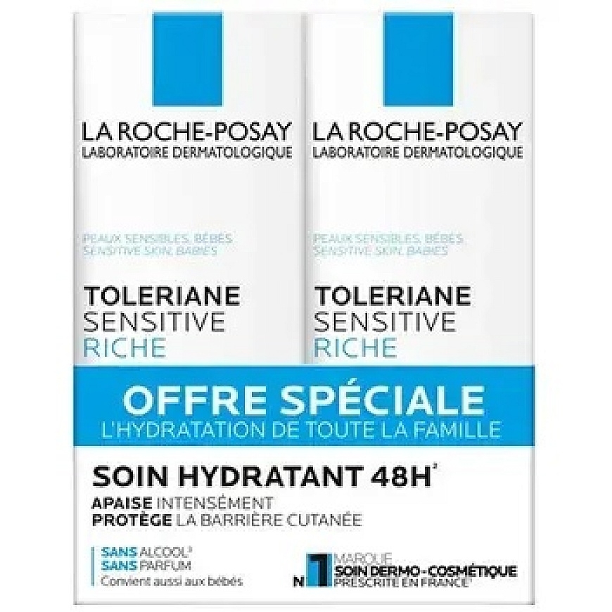 La Roche-Posay Sensitive Riche Soin Hydratant Duo - Набор увлажняющих кремов для лица 40 мл