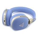 Guess PU Grained Triangle Gold Metal Logo ENC Wireless Headphone Blue Guess PU Grained Triangle Gold Metal Logo ENC Wireless Headphone Blue