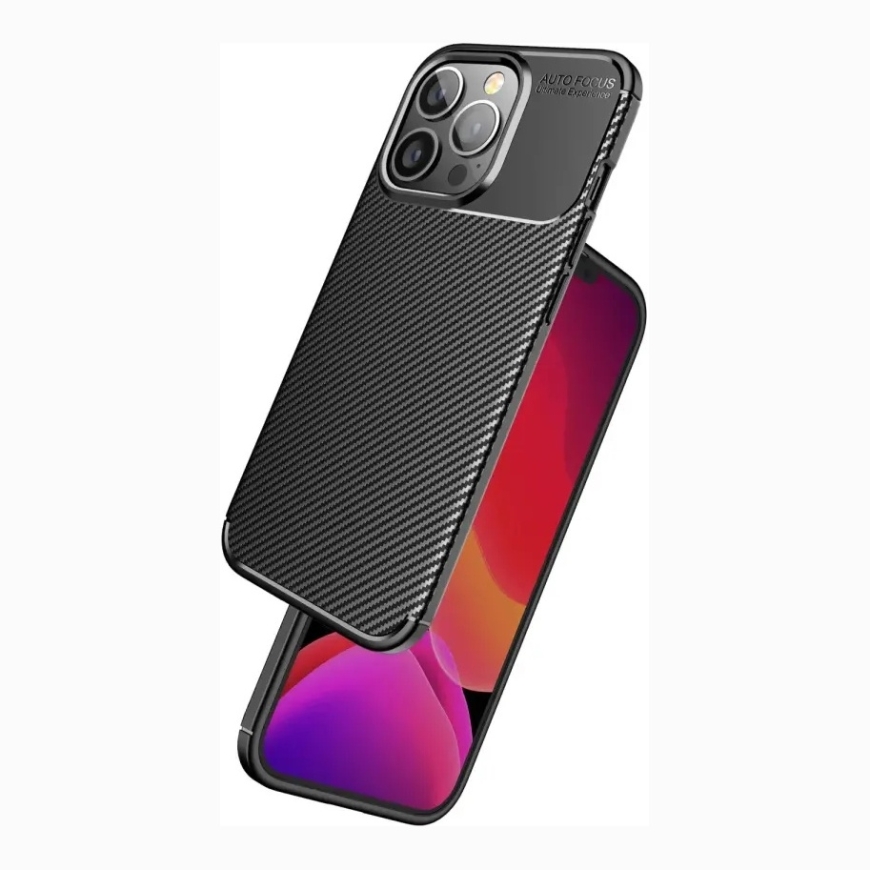 Carbon Premium telefono dėklas iPhone 12 | iPhone 12 Pro juodas – 3