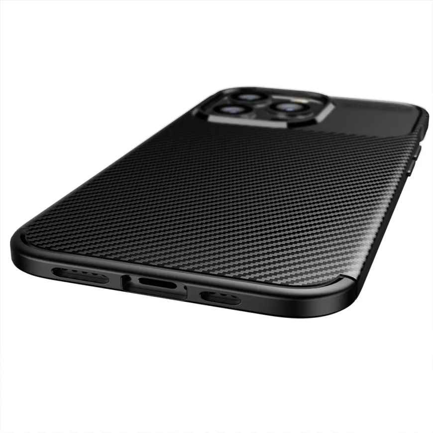 Hiilikuitu Premium puhelimen kuori iPhone 12:lle | iPhone 12 Pro musta – 5