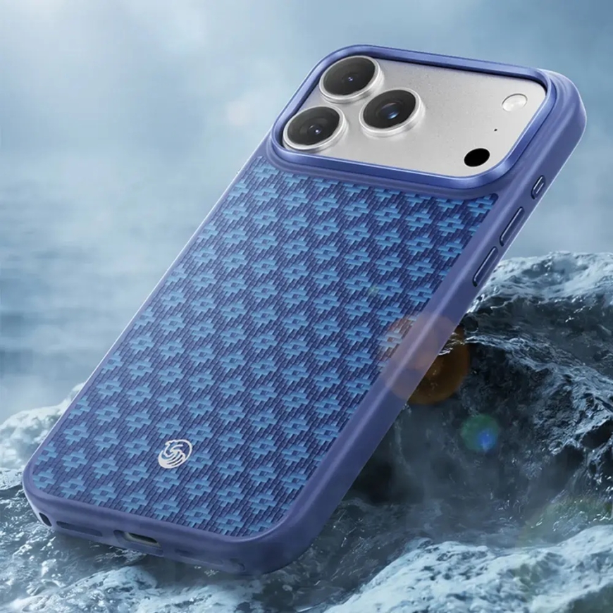 Benks Magnetic Armor Pro Armor Grid Kevlar Case Metal Frame 600D (C.K.FL.AP.BE.B073) priekš Iphone 18 Pro Max/17 Pro Max zils – 4