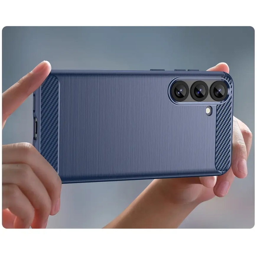 Carbon telefono dėklas Samsung Galaxy S25+ mėlynas – 5