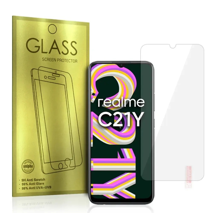 Grūdintas stiklas auksinis REALME C21Y/OPPO A18/A38/A58 5G/A13 4G/A13 5G/MOTO E13
