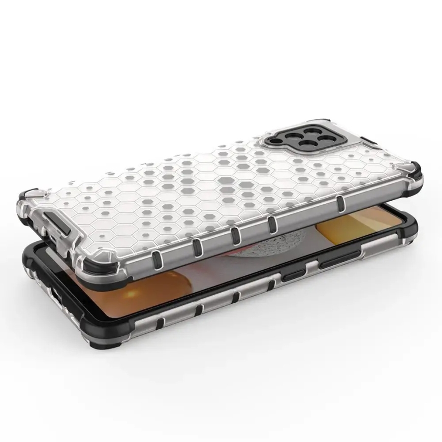 Honeycomb armor telefono dėklas Samsung Galaxy A42 5G (A426) skaidrus – 3