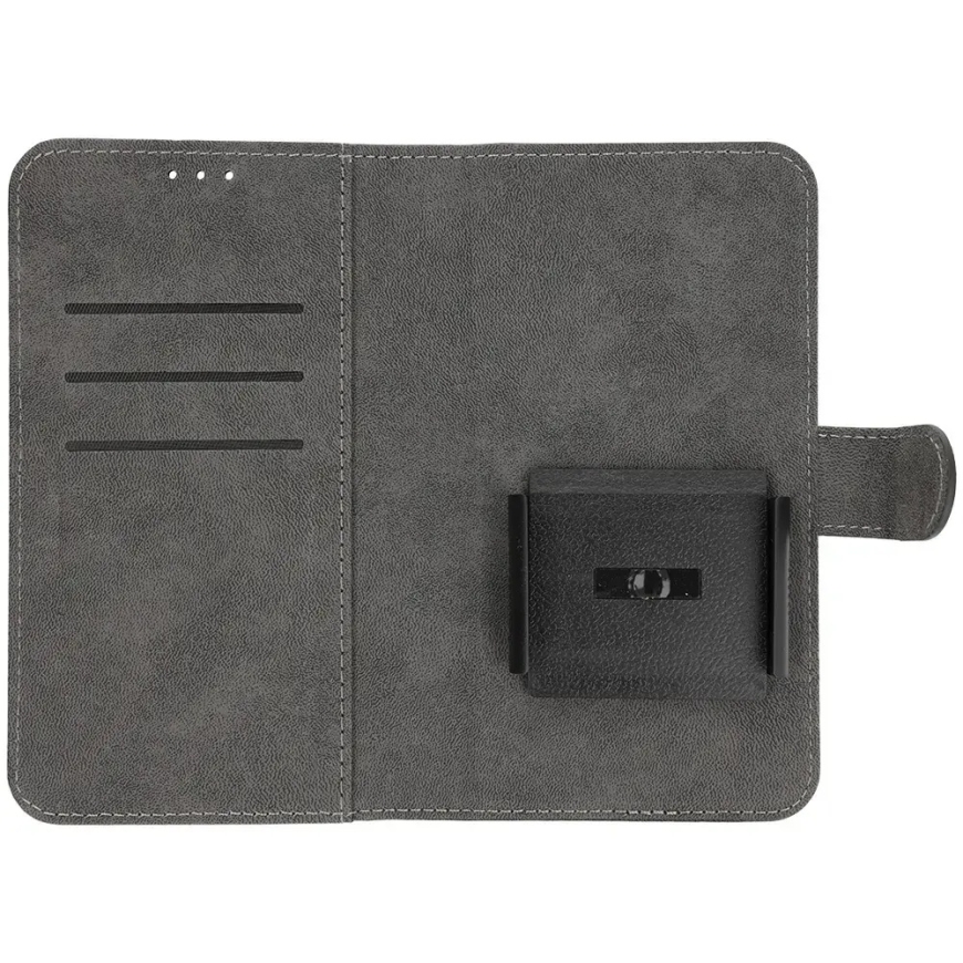 Universālais grāmatu maks COMMON (IZMĒRS XXL) Samsung S25 Ultra/S24 Ultra/M35/M23/A16 5G/Xiaomi Redmi 14C melns – 5